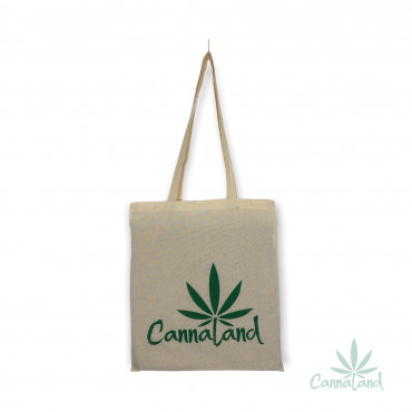 Bavlněná taška CannaLand 39x41cm, přírodní