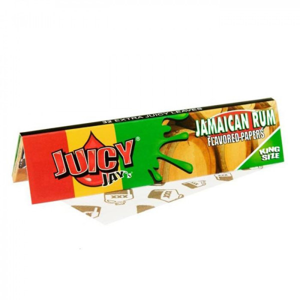 Juicy Jays King Size ochucené cigaretové papírky, jamajský rum