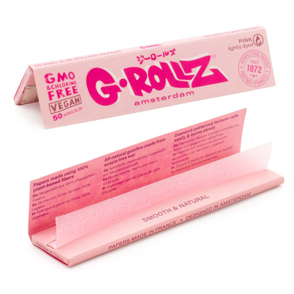 G-ROLLZ King Size Lightly Dyed Pink papírky