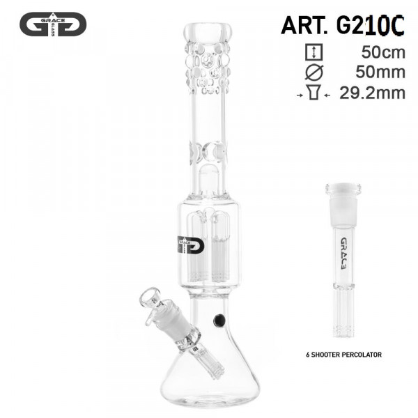 Bong sklo Grace Glass LABZ series 6-Arm, čirý