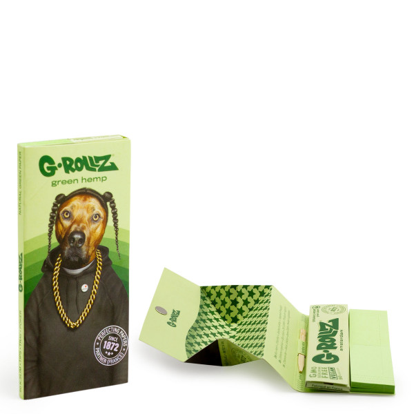 G-ROLLZ Reggae Rap Organic Green Hemp papírky s filtry a podkladem