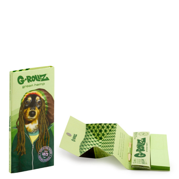 G-ROLLZ Reggae Rap Organic Green Hemp papírky s filtry a podkladem